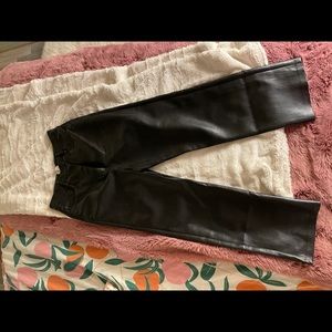 Aritzia Wilfred Super High Rise black Melina Faux Leather Pant. Never worn.